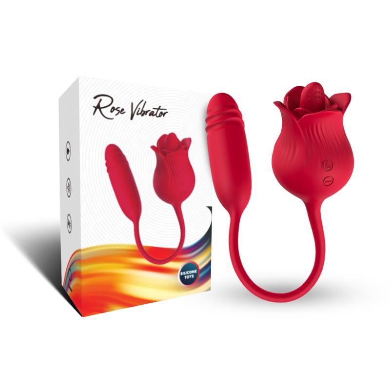 Rosa Vibradora con Licking y Thrusting USB - Imagen 9