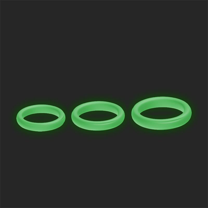 Set 3 Anillos para el Pene Brilla en la Oscuridad - Imagen 4