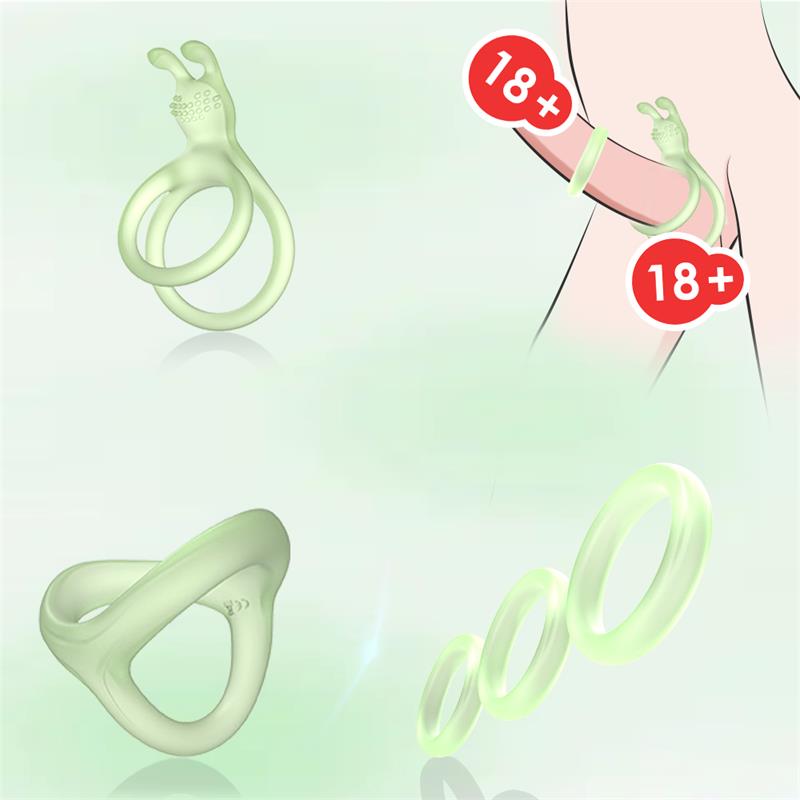 Set de Anillos para el Pene Brilla en la Oscuridad - Imagen 5