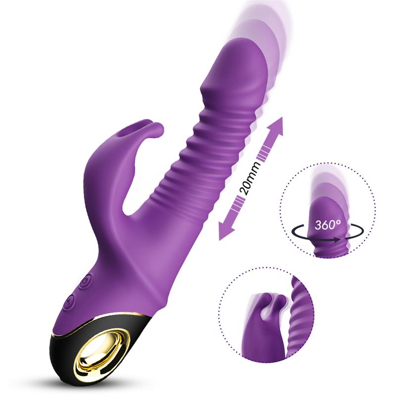 Vibrador con Thrusting y Oscilación 360º Purpura - Imagen 2