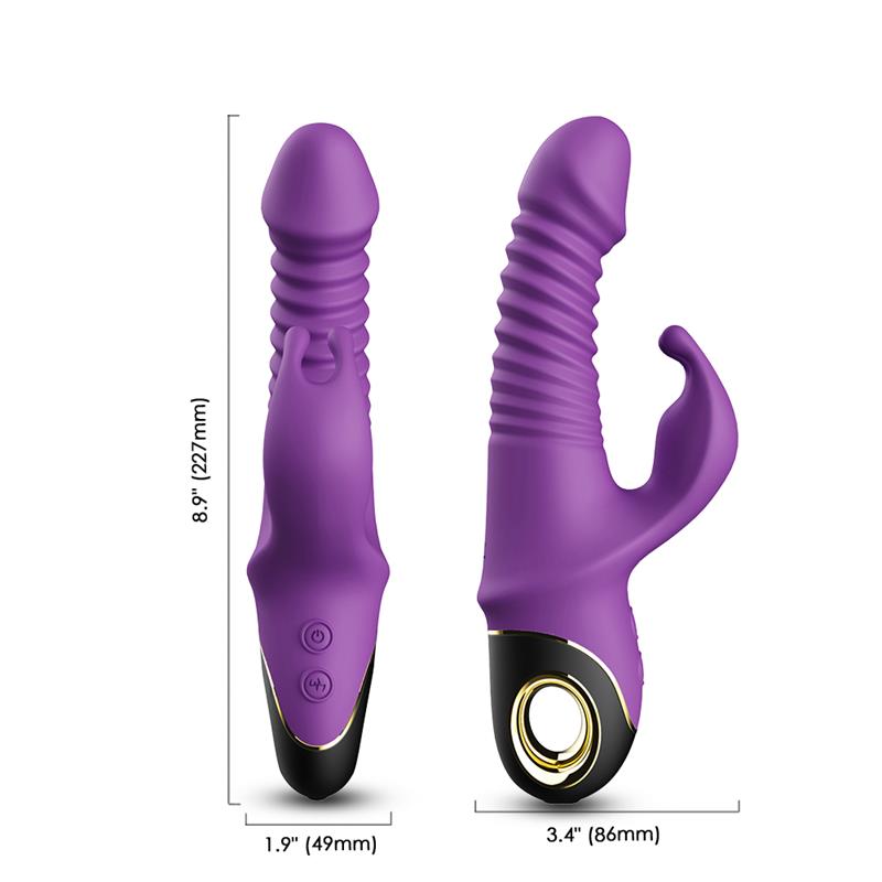 Vibrador con Thrusting y Oscilación 360º Purpura - Imagen 7