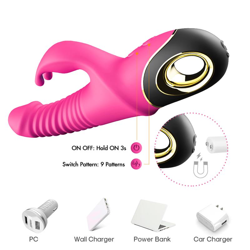 Vibrador con Thrusting y Oscilación 360º Rosa - Imagen 7