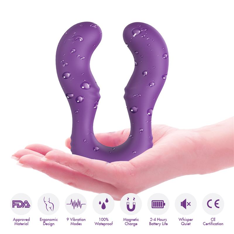Vibrador Doble para Parejas Púrpura - Imagen 6