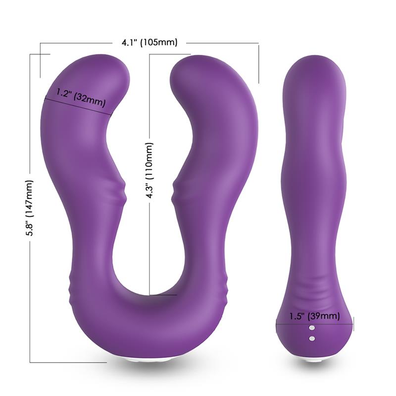 Vibrador Doble para Parejas Púrpura - Imagen 7