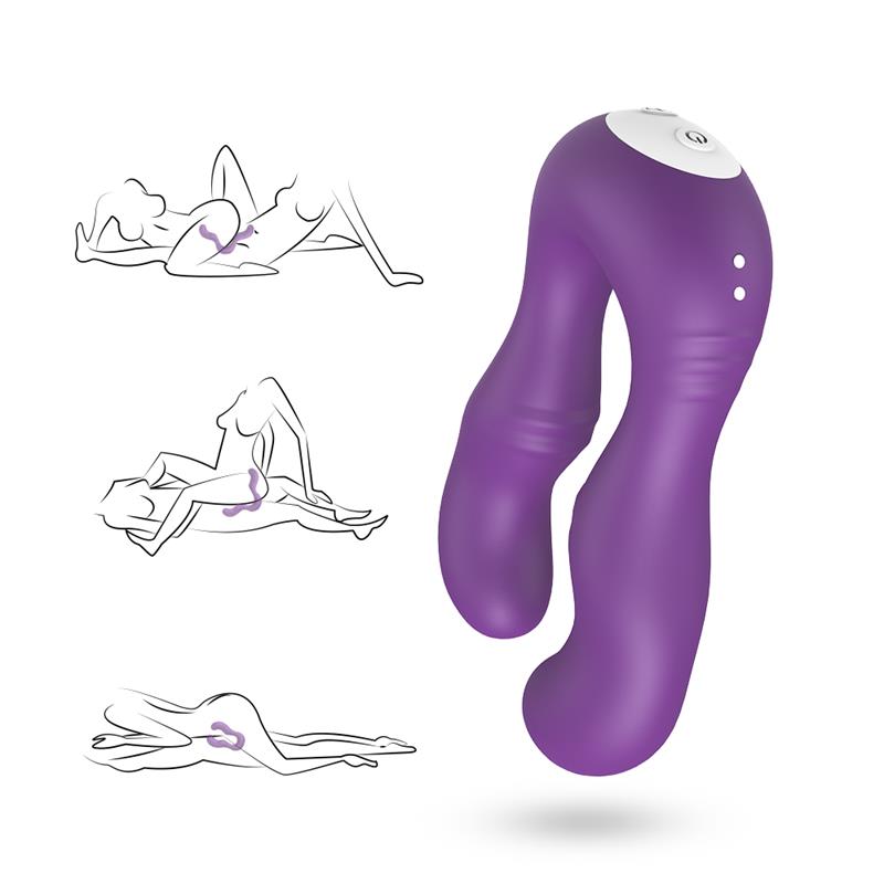 Vibrador Doble para Parejas Púrpura - Imagen 10