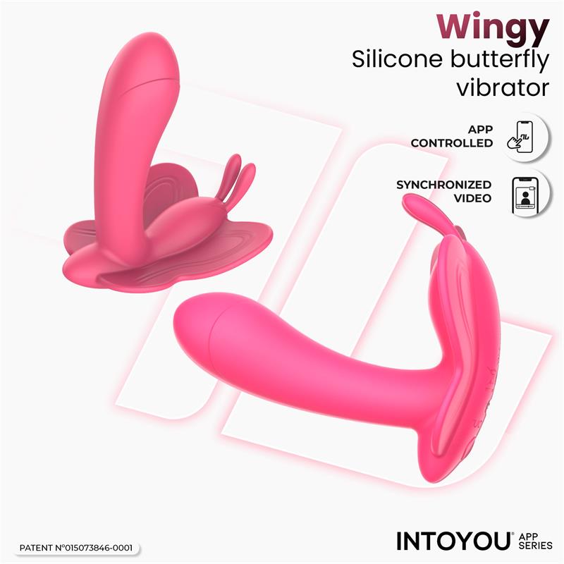 Wingy Estimulador Mariposa con APP Peach Red - Imagen 2