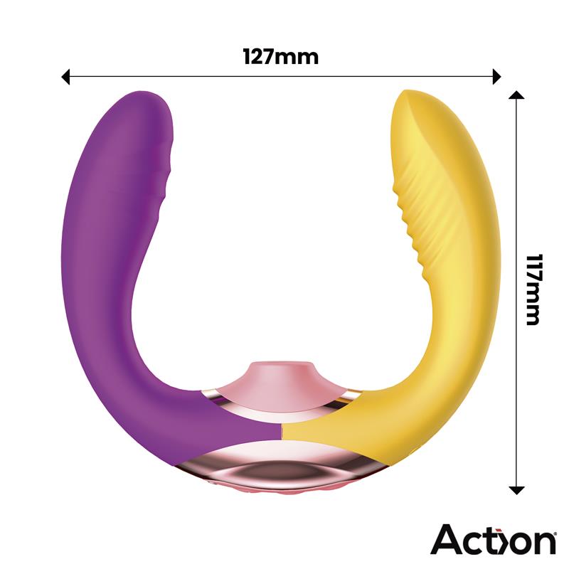 Two Lovers 3 in 1 Vibrador con Finger y Succión - Imagen 3