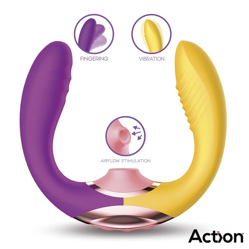 Two Lovers 3 in 1 Vibrador con Finger y Succión - Imagen 6