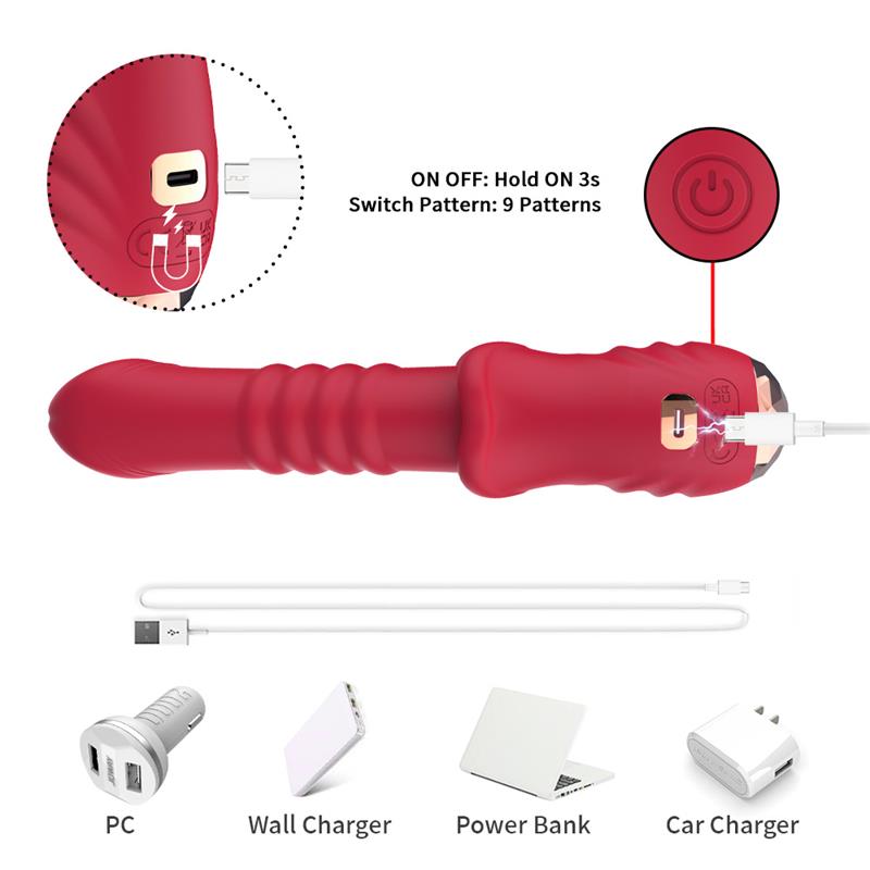 Vibrador con Thrusting Punto G y Pantalla Digital - Imagen 8