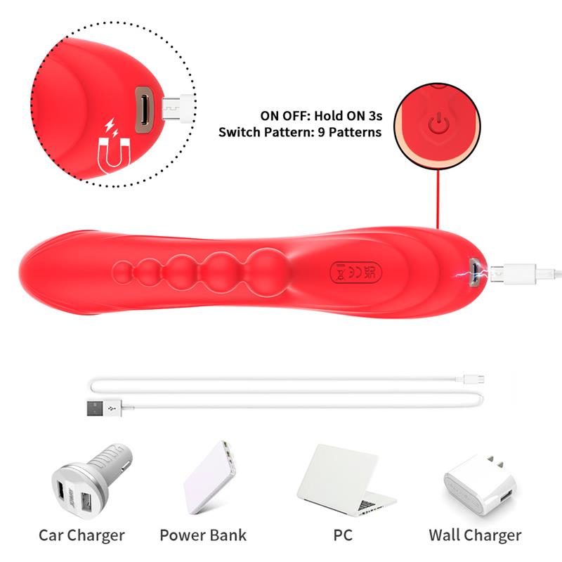 Vibrador Tickler con Cadena Anal - Imagen 8